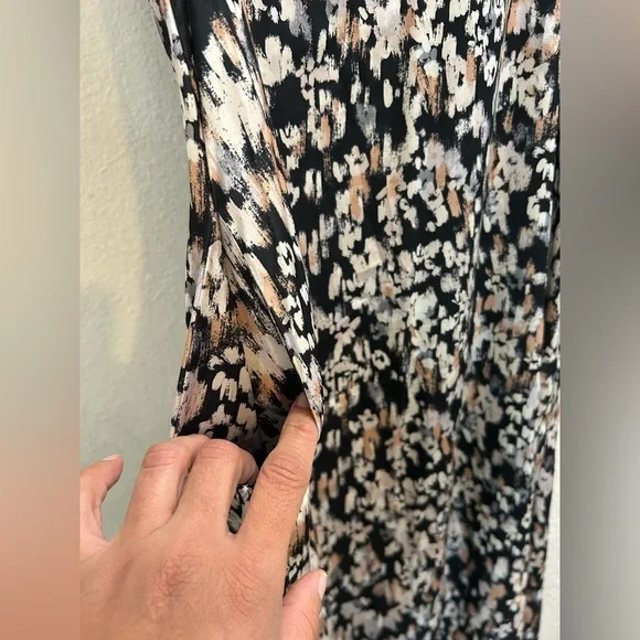 Nicole Miller New York Abstract satin print multicolor maxindress XL - Picture 2 of 7